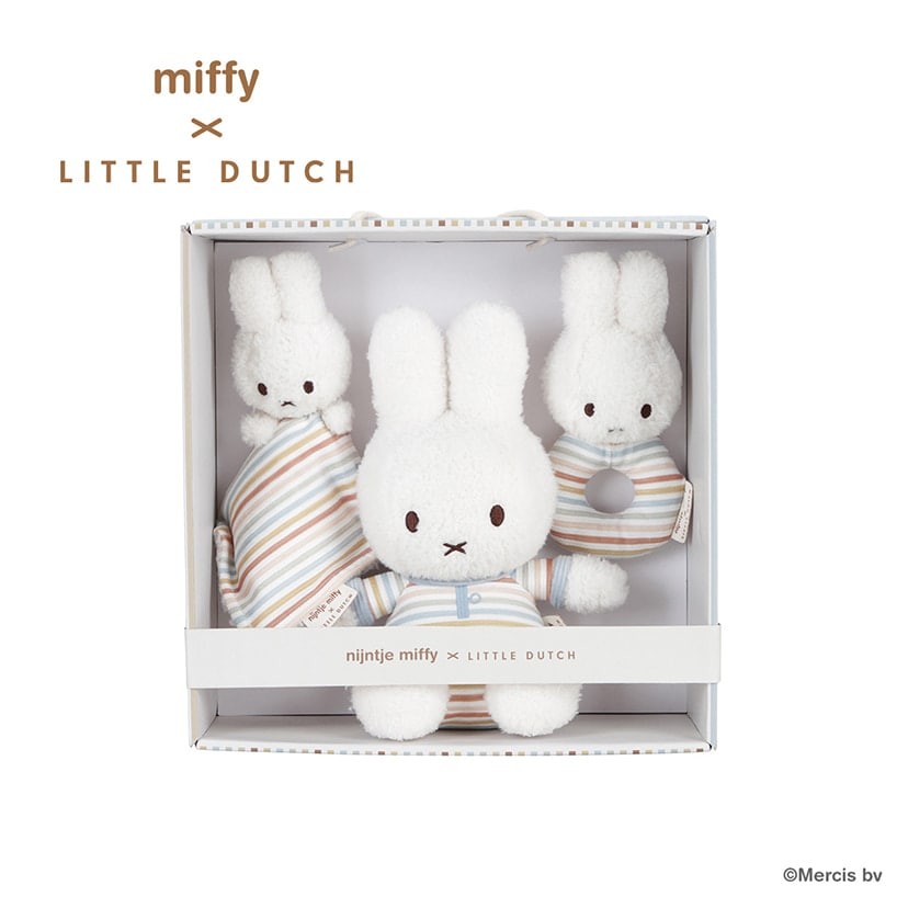 リトルダッチ ミッフィー ギフトボックス３点セット 出産祝い ガラガラ 赤ちゃんのおもちゃ ベビーギフト ファーストトイ miffy x Little  Dutch