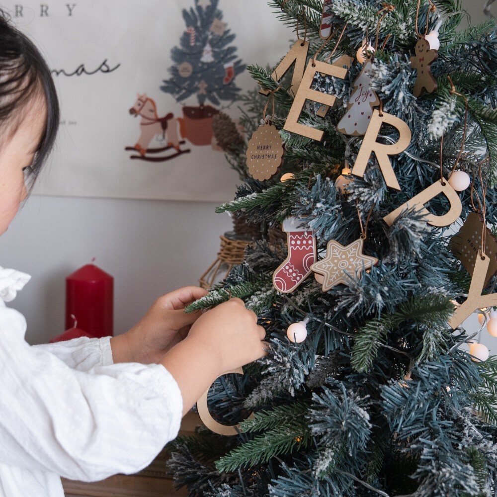 Hanamei クリスマス ウッド オーナメント 木製 モチーフ クリスマス