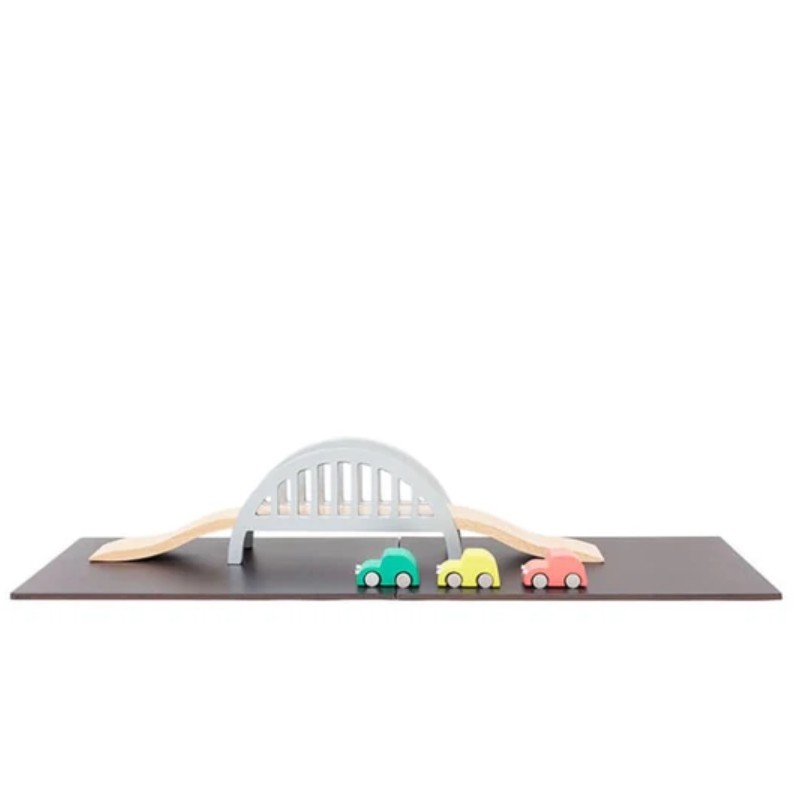 kiko 木製おもちゃ ボンポワン x キコ ペクックカー 車と橋 kiko+&gg