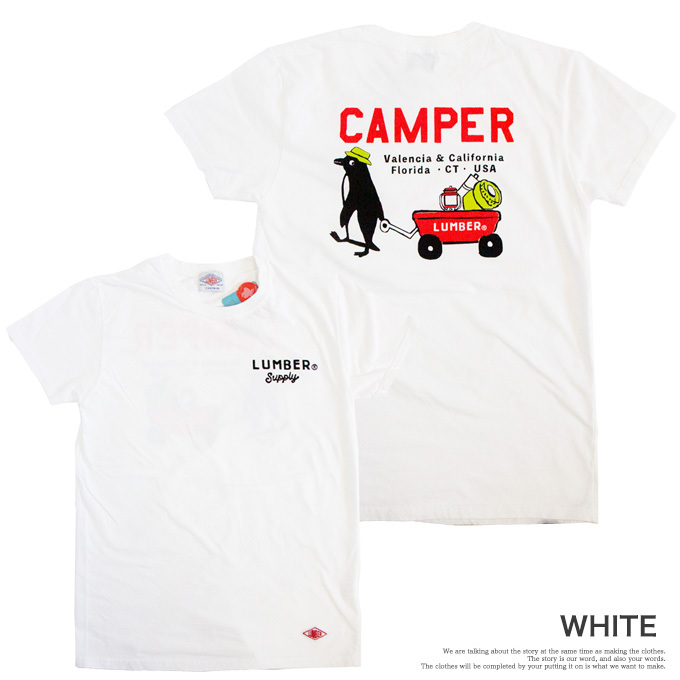 LUMBER ランバー 】 ユースTシャツ CAMPER 半袖Tシャツ 211326