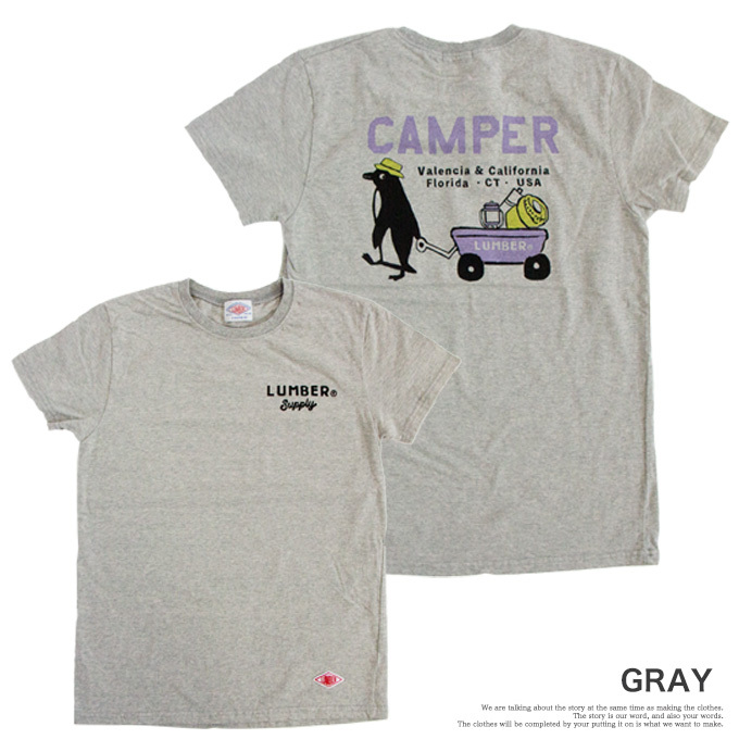 LUMBER ランバー 】 ユースTシャツ CAMPER 半袖Tシャツ 211326