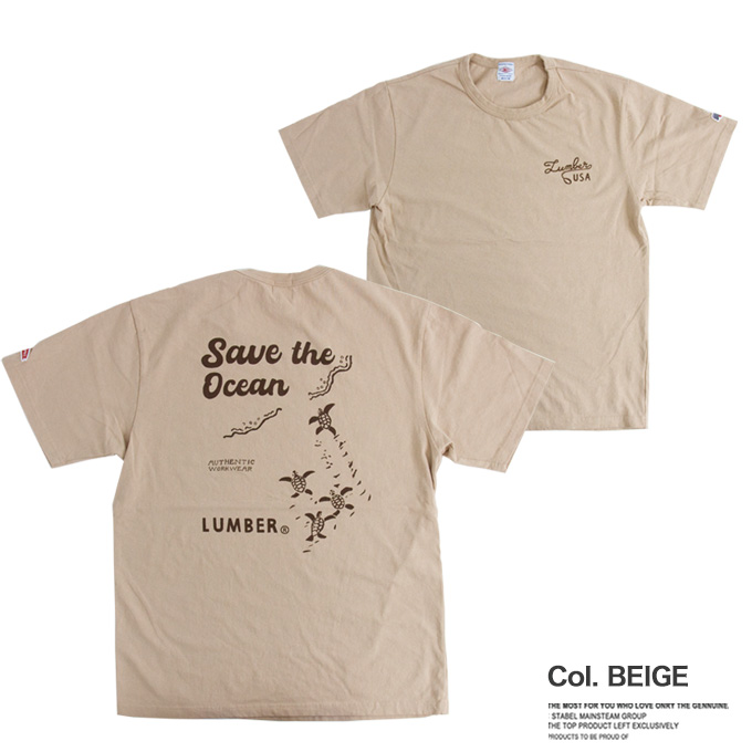LUMBER】SAVE THE OCEAN T-shirt 251580 : LUMBER Yahoo!ショッピング