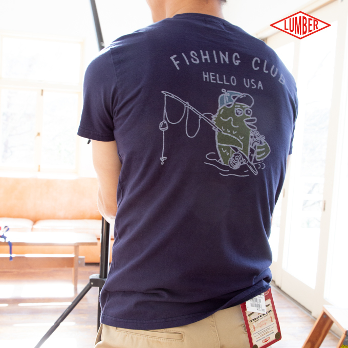 LUMBER ランバー 】 ユースTシャツ FISHING FISH 半袖Tシャツ 303 / T