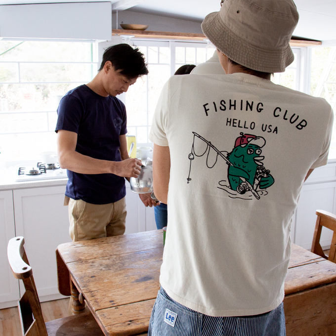 LUMBER ランバー 】 ユースTシャツ FISHING FISH 半袖Tシャツ