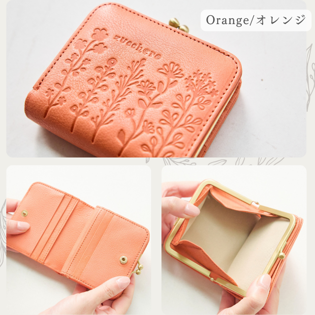 ズッケロ　未使用　新品　なが財布　Zucchero オレンジ　レディース　OR zucchero filato（ズッケロ フィラート） 長財布 財布 レディース