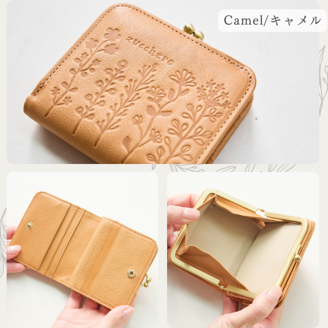 ズッケロ　新品　Zucchero 短財布　レディース　本革　がま口　牛革　ドット zucchero filato（ズッケロ フィラート） 本革 財布 レディース 二つ折