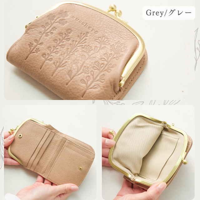 本革 財布 日本製 プレゼント レディース がま口 折財布 二つ折 二