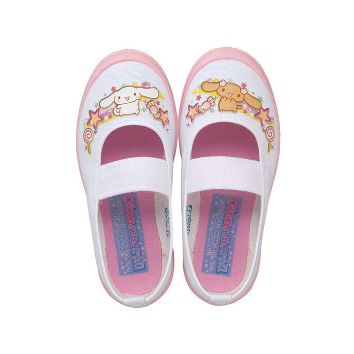 アサヒシューズ asahishoes 靴 シューズ 上靴 上履き 女の子 学校靴 子供靴 スクールシューズ シナモンロール プリント 綿 キッズ ピンク サックス s03-cn