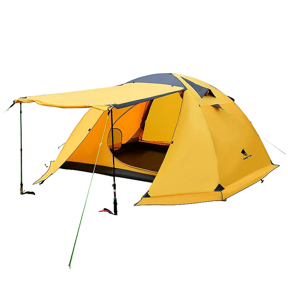 フォーシーズン テント 2〜4人用 軽量 防水 前室 大型 二重層 PU5000MM 