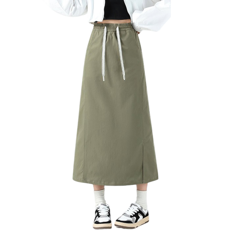ロングスカート スカート レディース ロング スリット カーゴ風