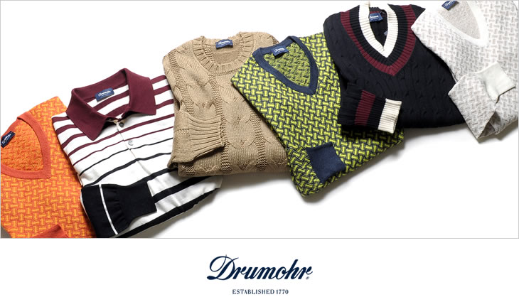 DRUMOHR（ドルモア） 8Gウールミドルゲージシームレスクルーネック