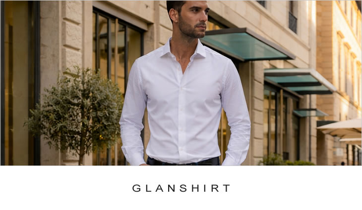 Glanshirt（グランシャツ） テクノナイロンストレッチワイドカラー