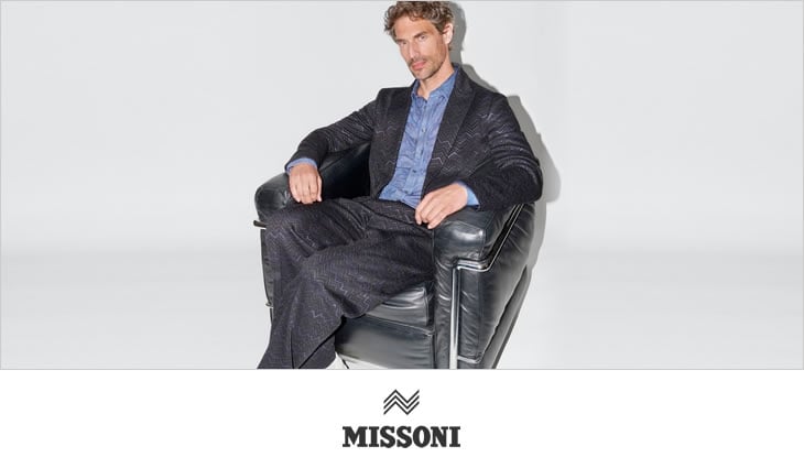 MISSONI（ミッソーニ） ジグザグ柄ジャカードコットンウールクルー