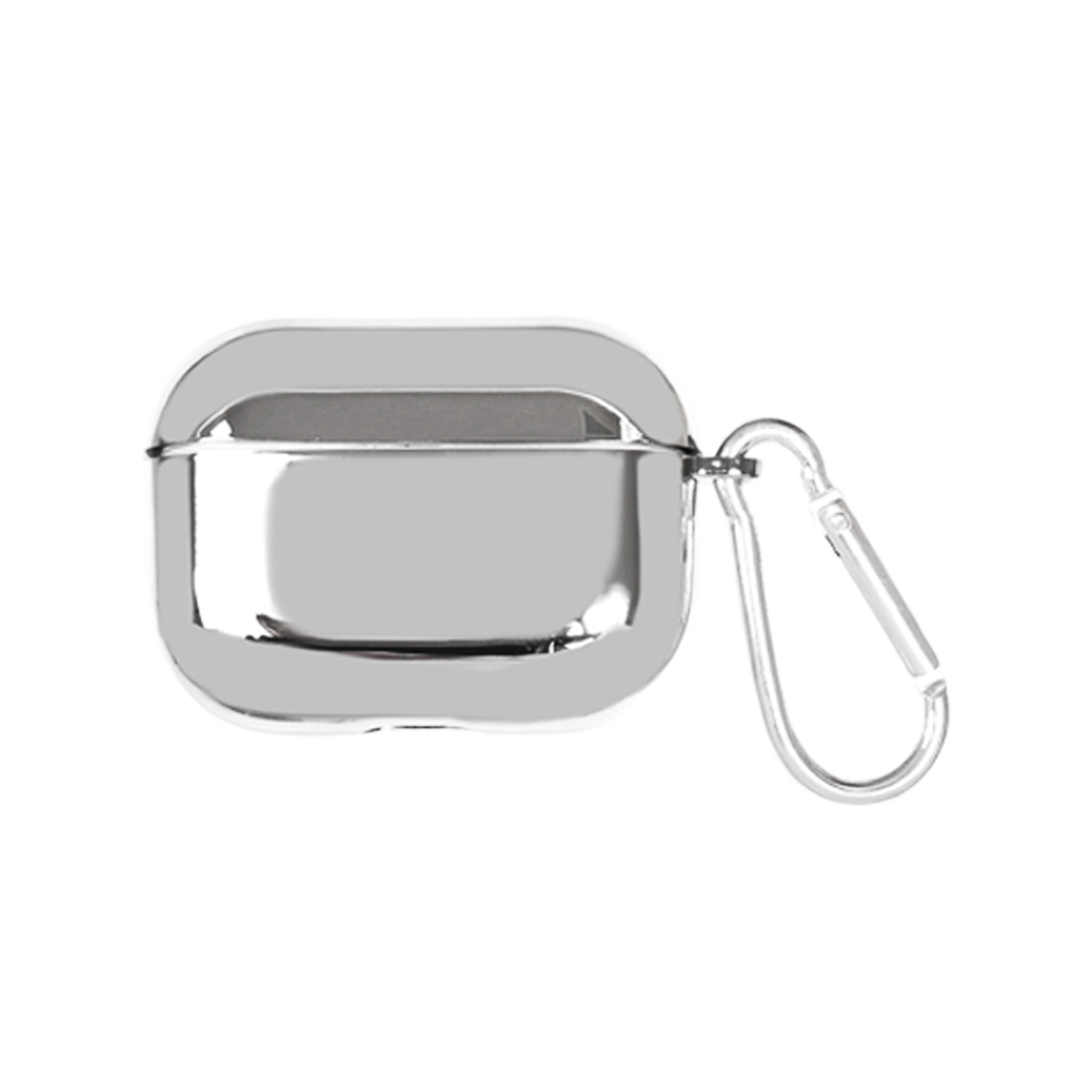 AirPods ケース AirPods2 第3世代 ソフトケース メタル シルバー