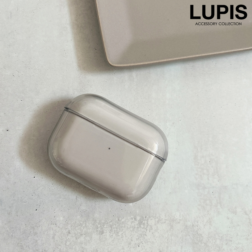 AirPods AirPodsPro ケース ソフト TPU クリア 透明 シンプル 衝撃吸収 ブラック ブルー ピンク ルピス｜lupis｜02