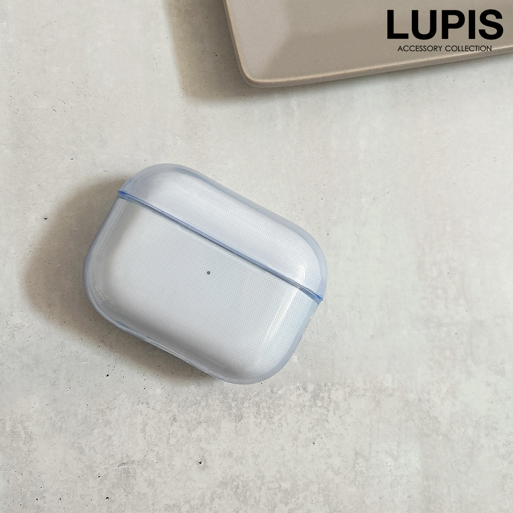 AirPods AirPodsPro ケース ソフト TPU クリア 透明 シンプル 衝撃吸収 ブラック ブルー ピンク ルピス｜lupis｜03