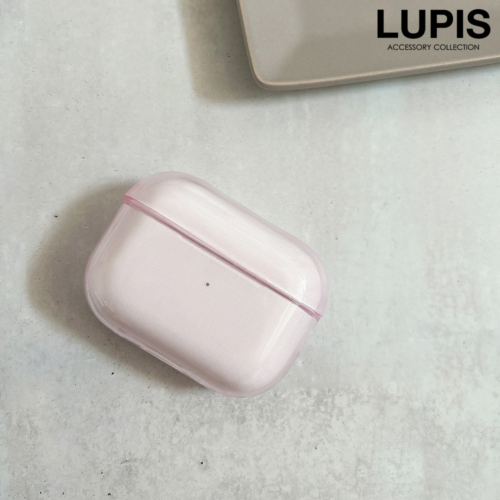 AirPods AirPodsPro ケース ソフト TPU クリア 透明 シンプル 衝撃吸収 ブラック ブルー ピンク ルピス｜lupis｜04