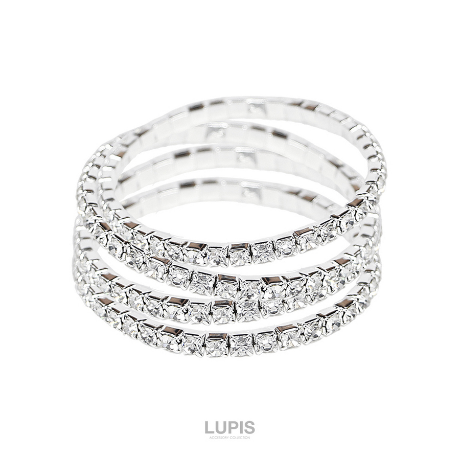 LUPIS（ルピス） バングル ブレスレット ラインストーン ゴム 