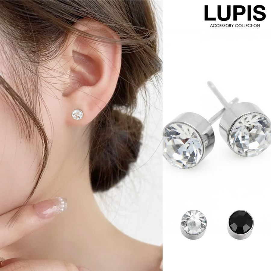 LUPIS（ルピス） ピアス レディース シンプル ストーン ワンポイント