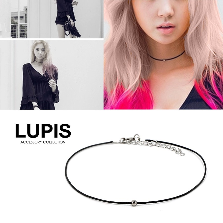 チョーカー レディース ブラック 黒 ビーズ ワンポイント シンプル スタンダード 細め ルピス LUPIS 2023夏