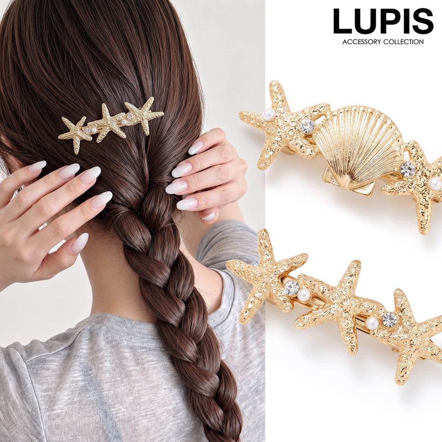 LUPIS（ルピス） バレッタ ヘアアクセサリー スターフィッシュ シェル