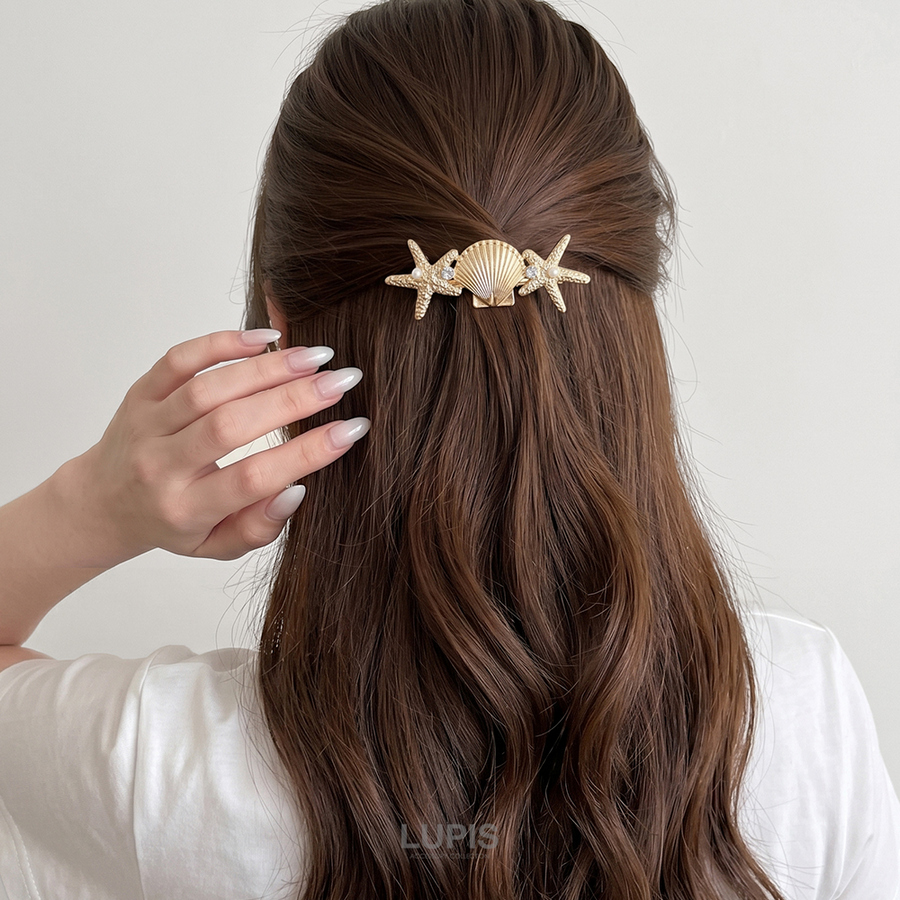 LUPIS（ルピス） バレッタ ヘアアクセサリー スターフィッシュ シェル