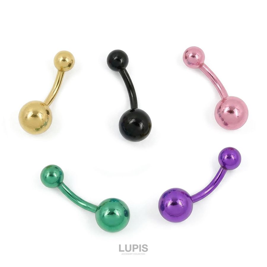 LUPIS（ルピス） ボディピアス 14G バナナバーベル へそピアス