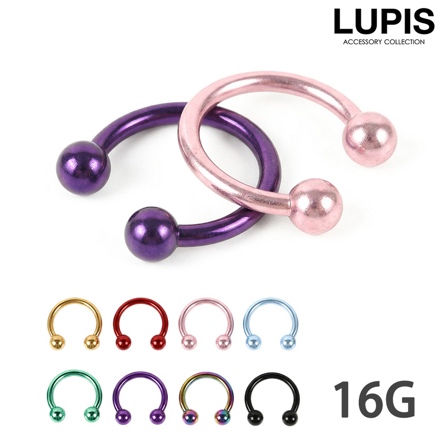 LUPIS（ルピス） ボディピアス 16G サーキュラーバーベル サージカル