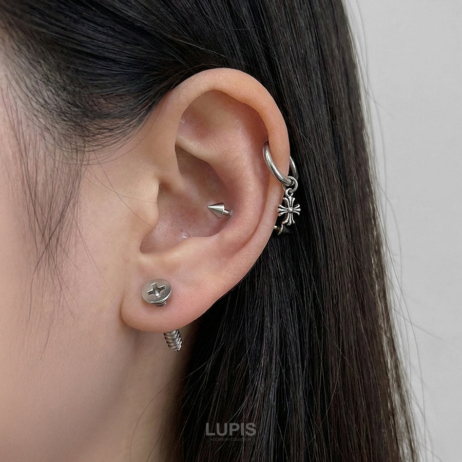 LUPIS（ルピス） ボディピアス 16G ストレート ネジ 軟骨ピアス