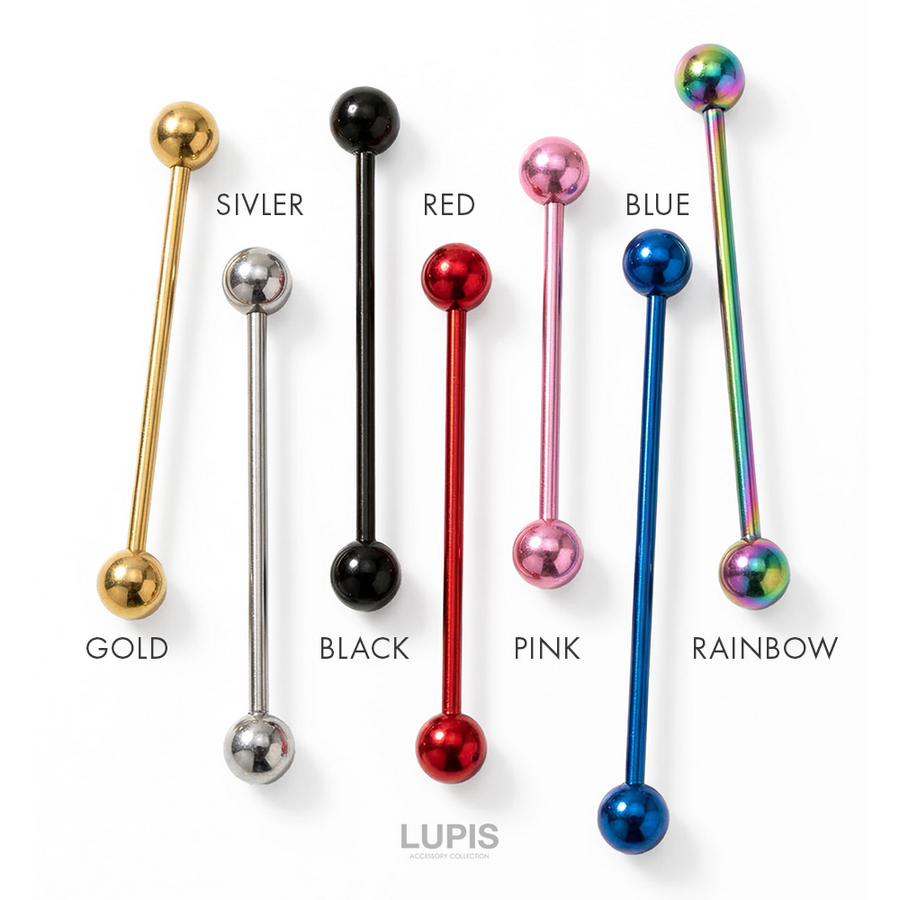 LUPIS（ルピス） ボディピアス 14G ロングバーベル ストレートバーベル