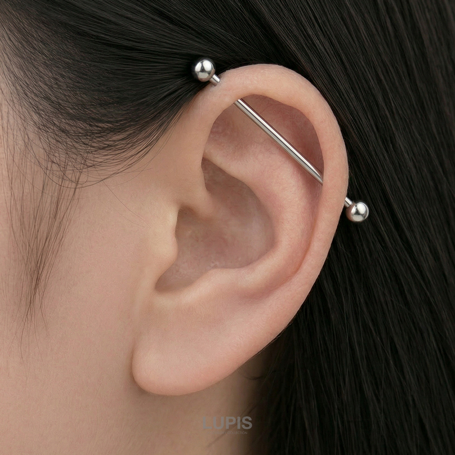 LUPIS（ルピス） ボディピアス 14G ロングバーベル ストレートバーベル