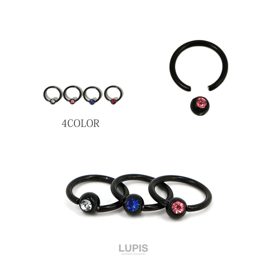 LUPIS（ルピス） ボディピアス 14G キャプティブビーズリング