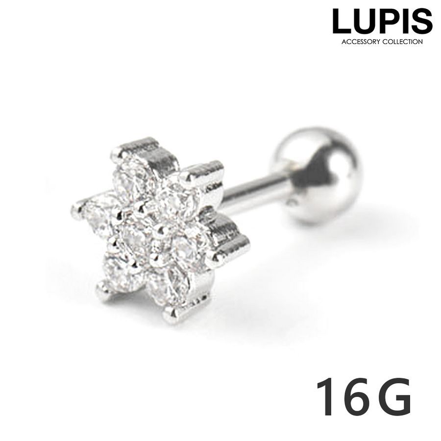 LUPIS（ルピス） ボディピアス 16G ストレートバーベル キュービック