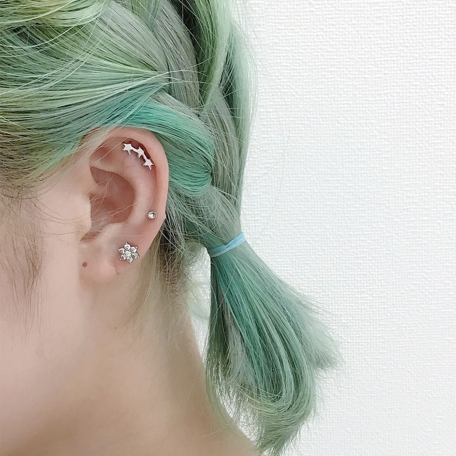 LUPIS（ルピス） ボディピアス 16G ストレートバーベル キュービック