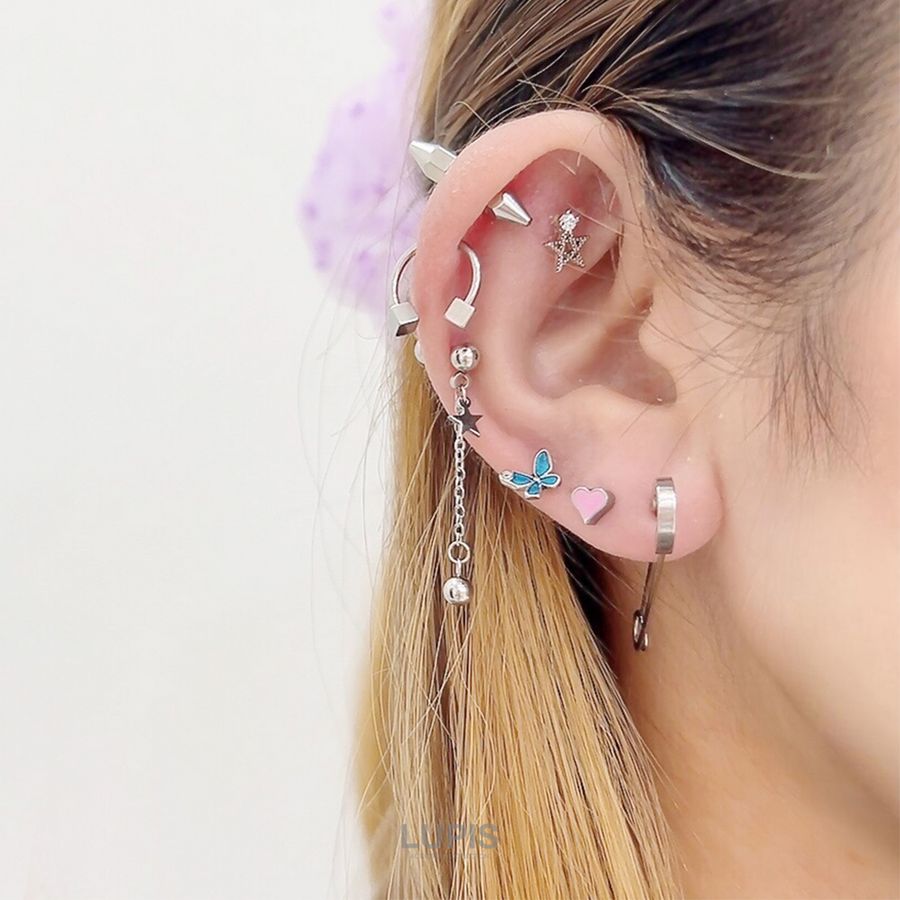 LUPIS（ルピス） ボディピアス 18G ストレートバーベル スター