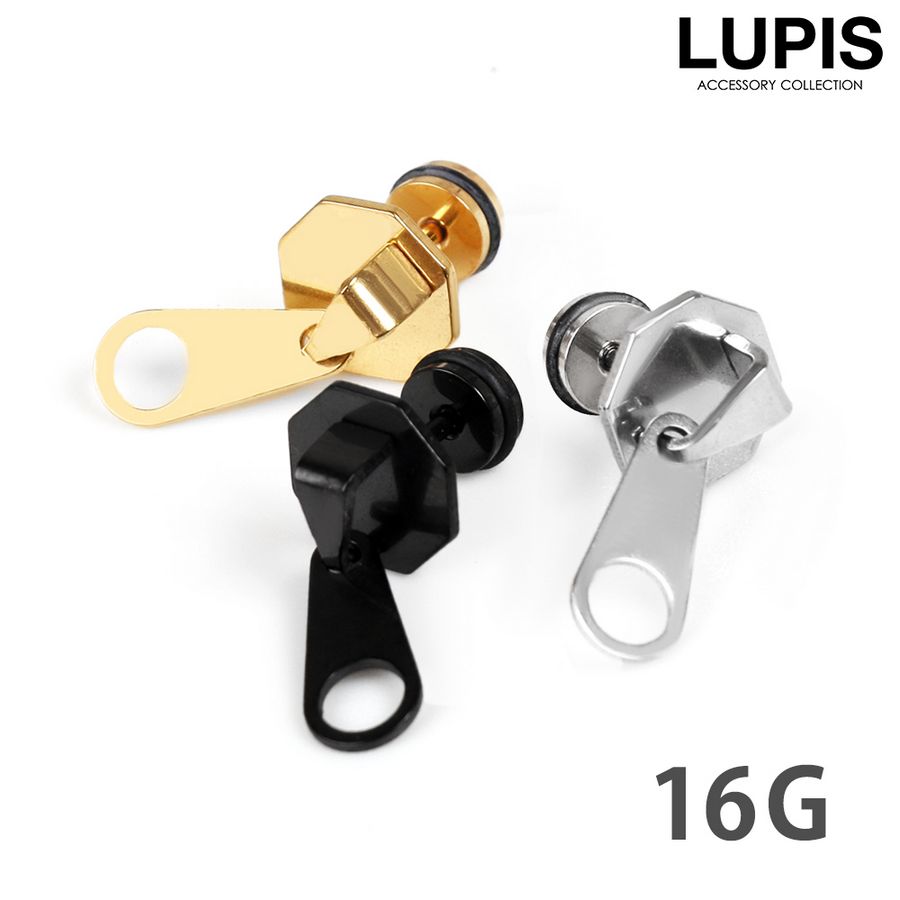 LUPIS（ルピス） ボディピアス 16G ジッパー チャック ダンベル