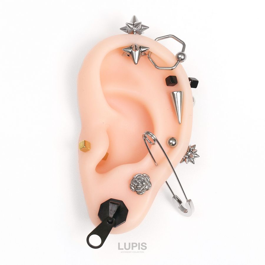 LUPIS（ルピス） ボディピアス 16G ジッパー チャック ダンベル