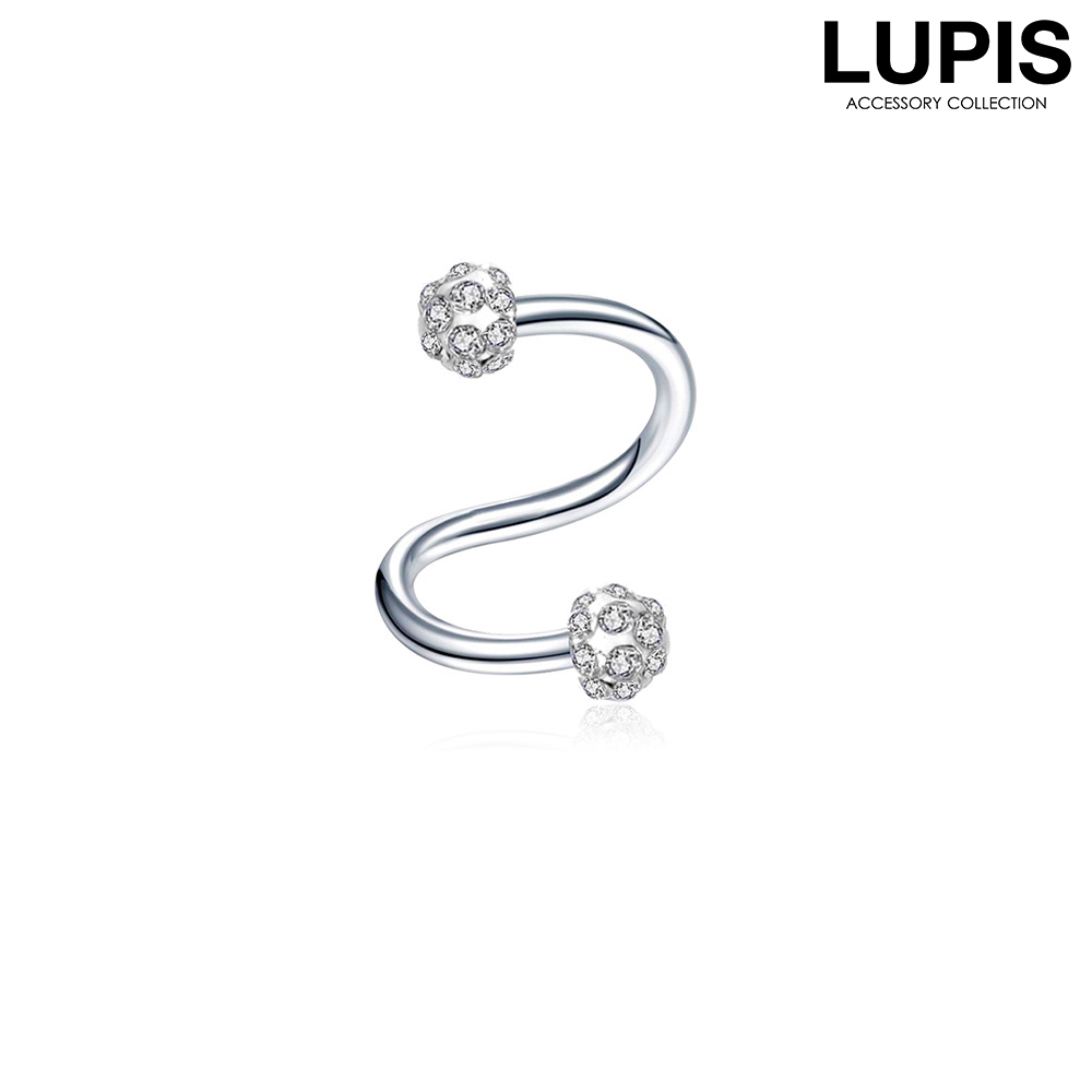 LUPIS（ルピス） ボディピアス スパイラル パヴェ キラキラ 16G 16
