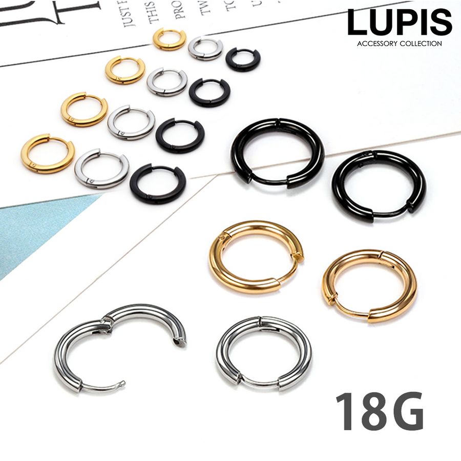 LUPIS（ルピス） ボディピアス リング フープ 18G 18ゲージ シンプル