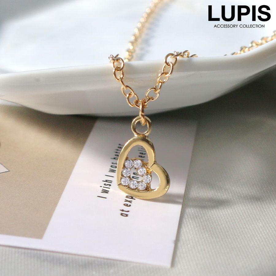 LUPIS（ルピス） ネックレス レディース オープンハート シンプル 華奢