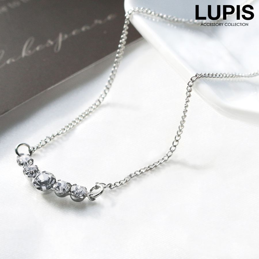 LUPIS ネックレス レディース シンプル ストーン 大人 華奢