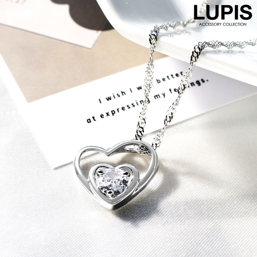 LUPIS（ルピス） ネックレス レディース オープンハート キュービック
