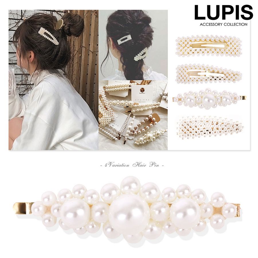 FRANCE パール ヘアピン LUPIS ヘアピン パールヘアピン パッチン留め パッチンピン ヘア