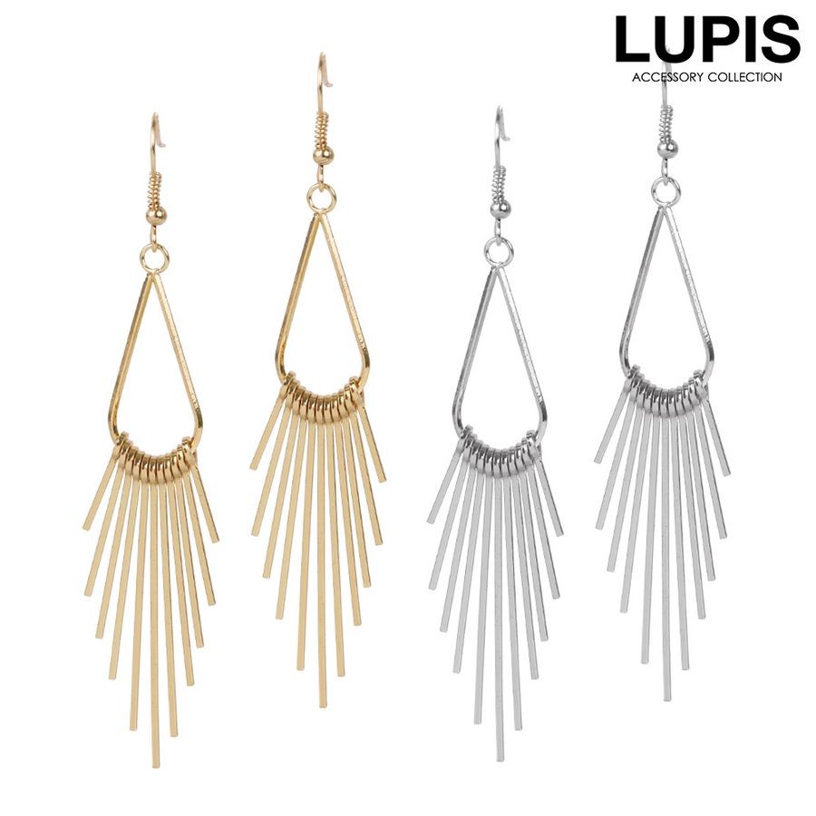 ピアス 大ぶり フリンジ ゴールド シルバー 揺れる ルピス LUPIS :v0569:LUPIS Yahoo!店 - 通販 -  Yahoo!ショッピング