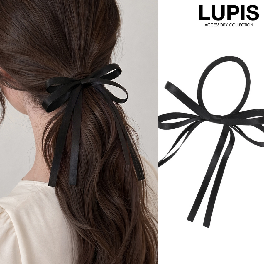 LUPIS（ルピス） ヘアゴム ヘアアクセサリー リボン 細リボン シンプル