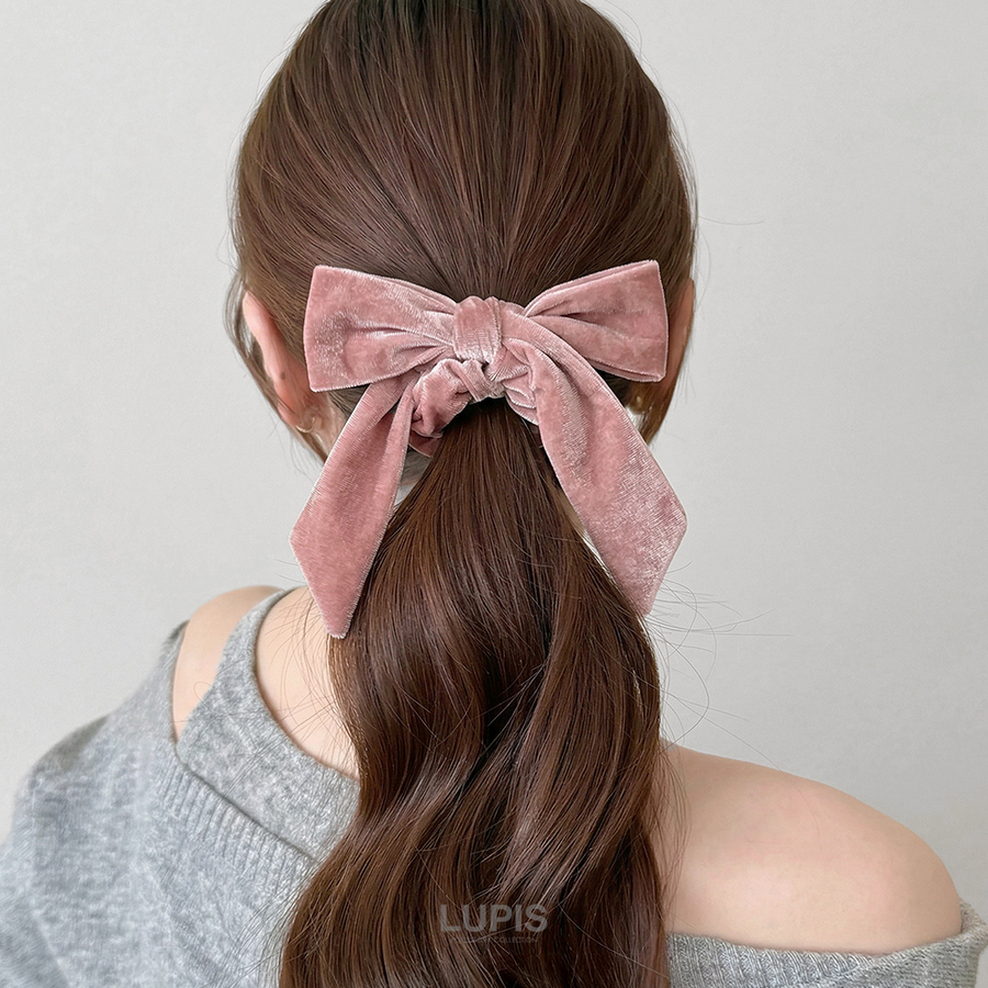 LUPIS（ルピス） シュシュ リボンシュシュ ヘアアクセサリー 大きめ