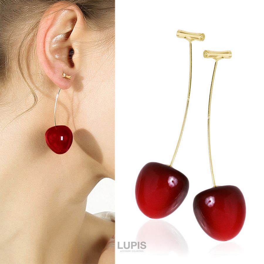 LUPIS ピアス レディース さくらんぼ チェリー リアルチェリー