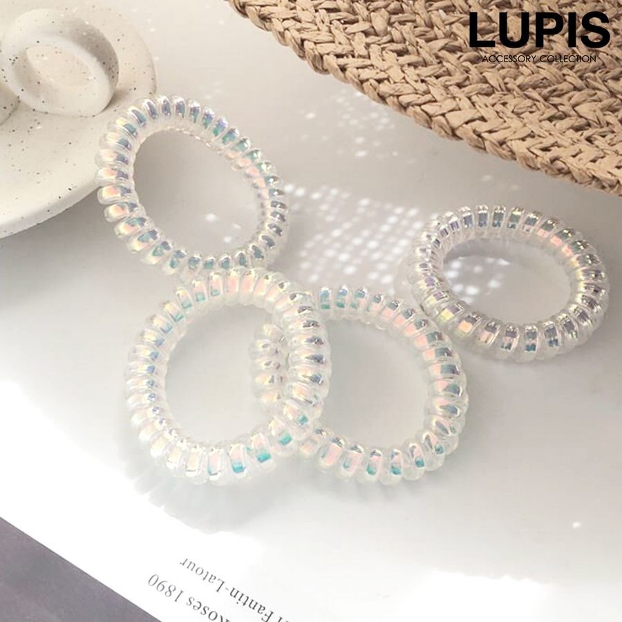 ヘアゴム ヘアアクセサリー スプリングヘアゴム オーロラ からまない 跡がつかない ルピス LUPIS :v1089:LUPIS Yahoo!店 -  通販 - Yahoo!ショッピング