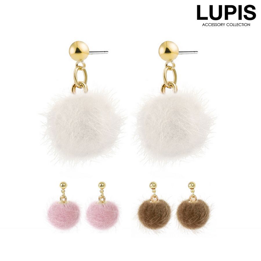LUPIS（ルピス） ピアス レディース ファー ふわふわ 揺れる シンプル