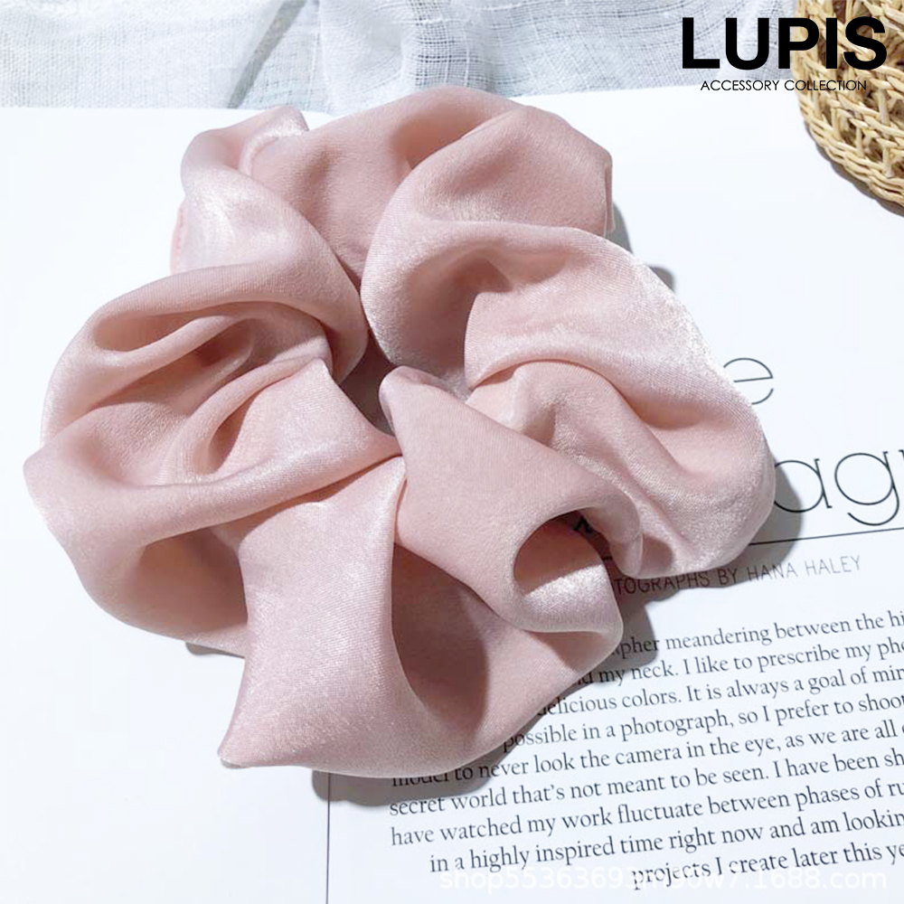 LUPIS（ルピス） シュシュ ヘアアクセサリー ボリューム シルク サテン